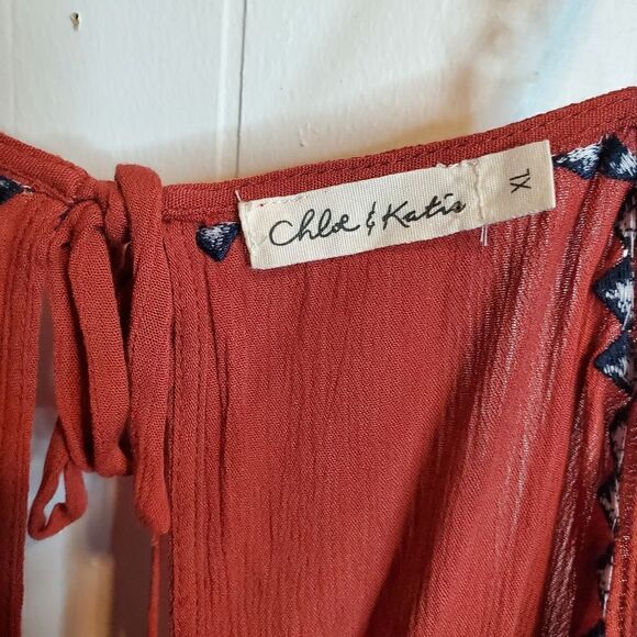Chloe & Katie boho open back tank top xl - Picture 7 of 11